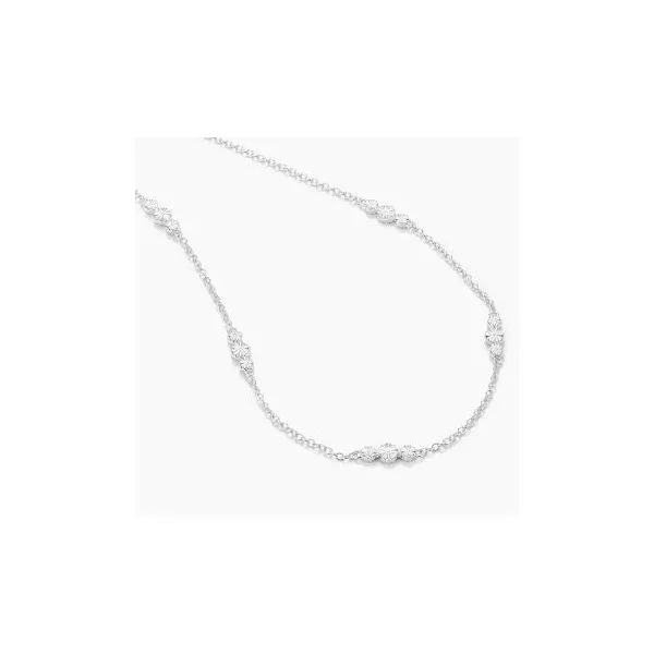 Ella Stein Floating Diamond Sterling Silver Necklace SVS Fine Jewelry Oceanside, NY