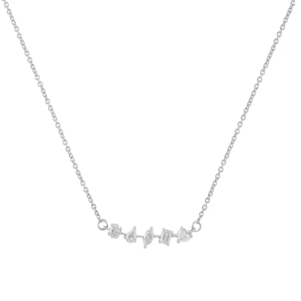 White Gold Diamond Fancy Shape Necklace SVS Fine Jewelry Oceanside, NY