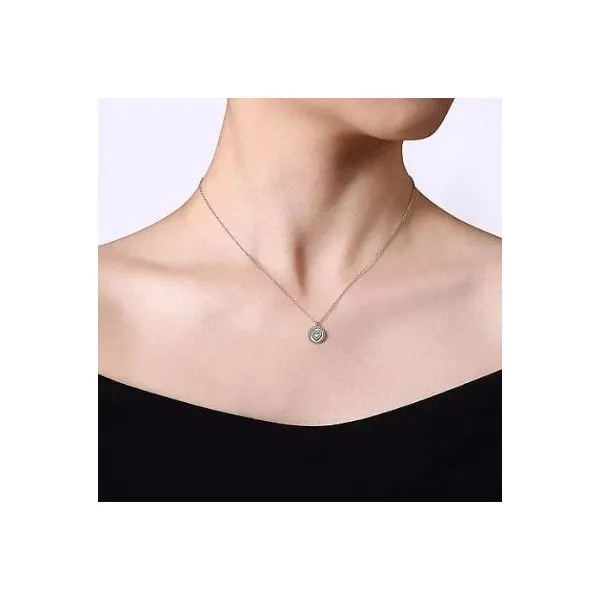 Gabriel & Co. Bujukan Sterling Silver & Diamond Necklace Image 2 SVS Fine Jewelry Oceanside, NY