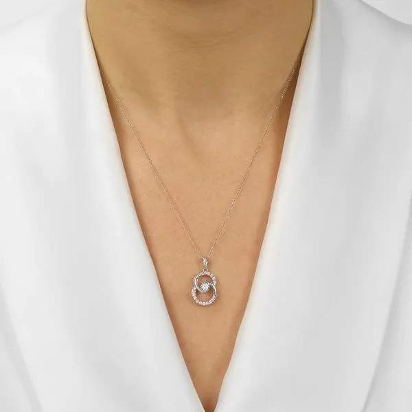 Infinite Love Knot Necklace .25ctw Image 2 SVS Fine Jewelry Oceanside, NY