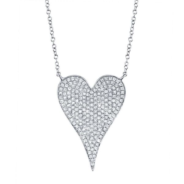 Shy Creation Amor Collection Diamond Heart Necklace, 0.43cttw SVS Fine Jewelry Oceanside, NY