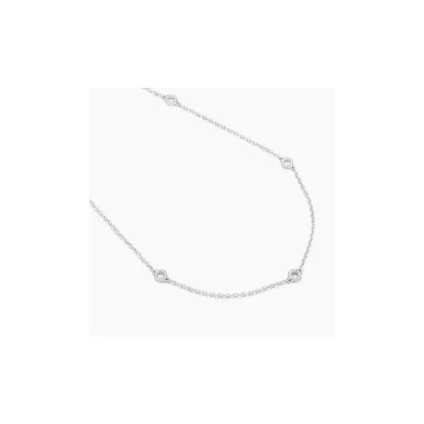Circle Station Sterling Silver Necklace