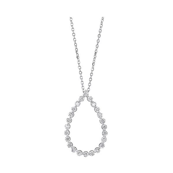 Eternity Open Teardrop Diamond Necklace, .50ctw SVS Fine Jewelry Oceanside, NY