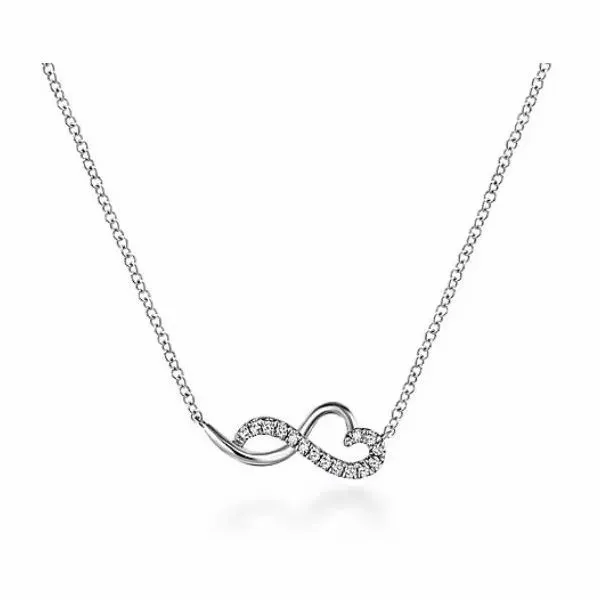 Gabriel & Co. Contemporary White Gold Diamond Necklace SVS Fine Jewelry Oceanside, NY