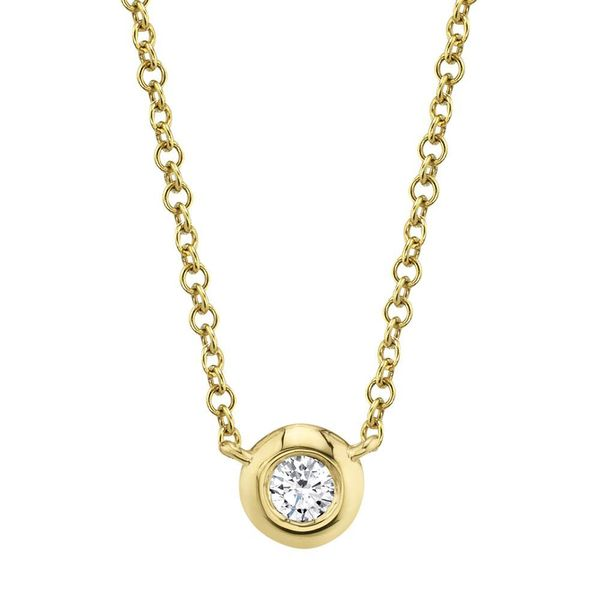 Shy Creation Yellow Gold And Diamond Necklace SVS Fine Jewelry Oceanside, NY