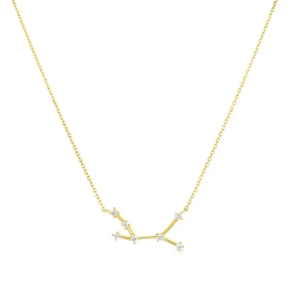 Yellow Gold Diamond Constellation Zodiac Necklace SVS Fine Jewelry Oceanside, NY