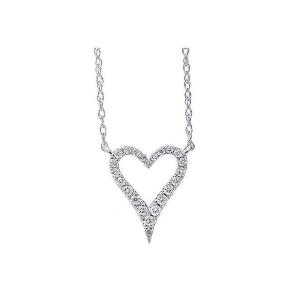 Diamond Open Heart Necklace SVS Fine Jewelry Oceanside, NY