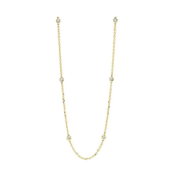 Yellow Gold Diamonds By The Yard Necklace SVS Fine Jewelry Oceanside, NY