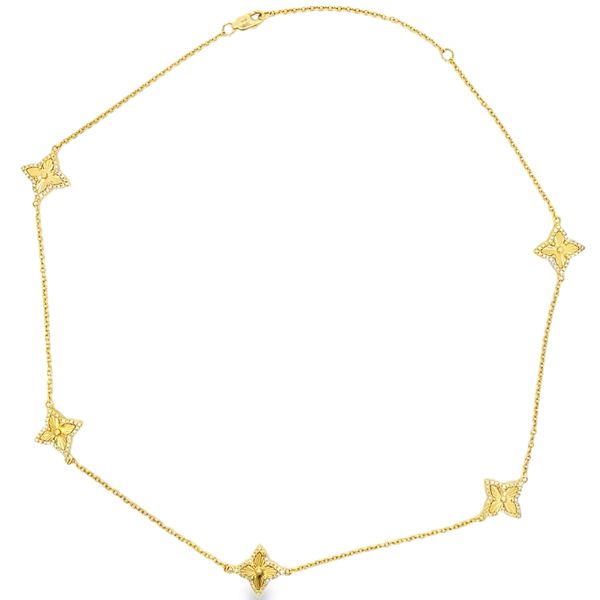 The Flower Collection Yellow Gold & Diamond Necklace Image 2 SVS Fine Jewelry Oceanside, NY