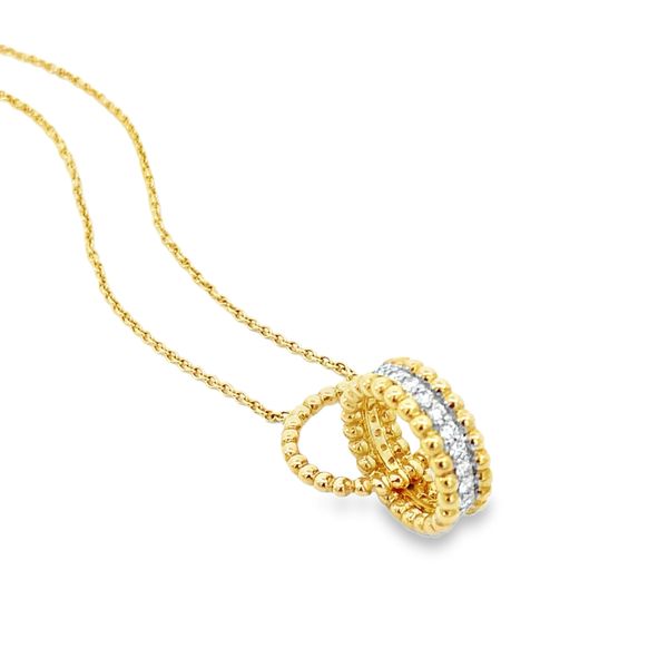 Interlocking Diamond Rings Necklace Image 2 SVS Fine Jewelry Oceanside, NY