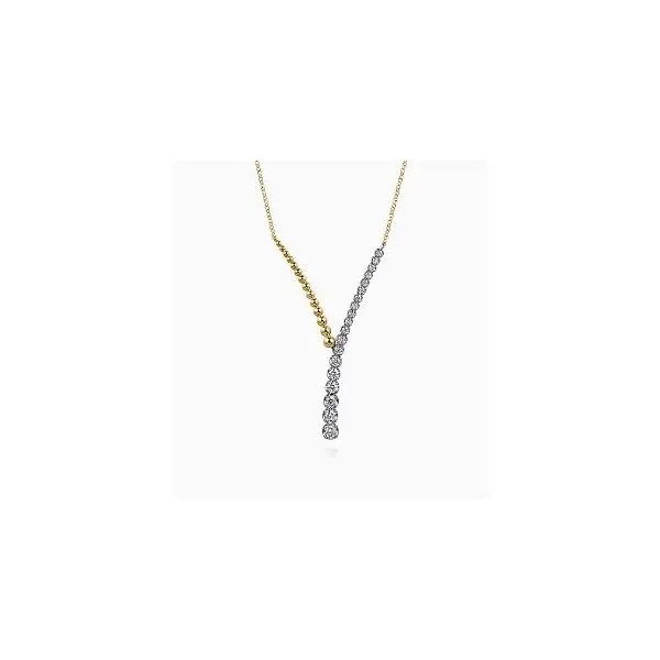 Gabriel & Co. Bujukan Yellow & White Gold Necklace SVS Fine Jewelry Oceanside, NY