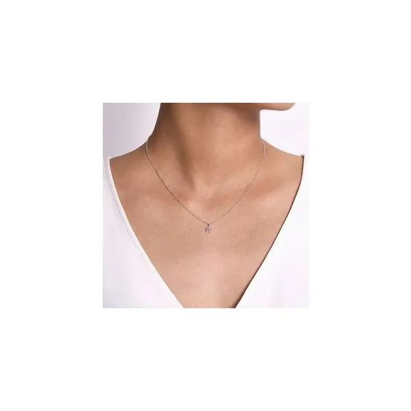 Gabriel & Co. Lusso White Gold Diamond Necklace Image 2 SVS Fine Jewelry Oceanside, NY