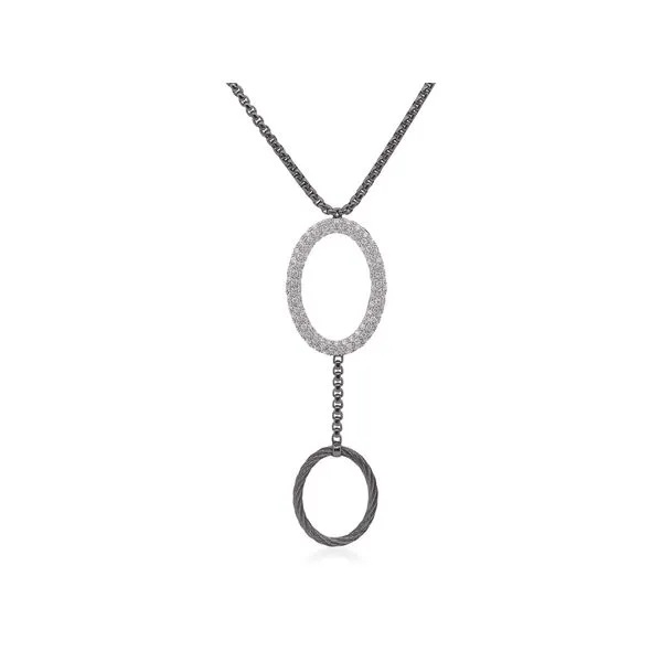ALOR Chain, Black Cable, & Diamond Necklace SVS Fine Jewelry Oceanside, NY