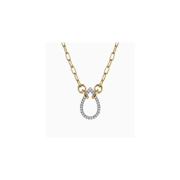 Gabriel & Co. Contemporary White & Yellow Gold Necklace SVS Fine Jewelry Oceanside, NY
