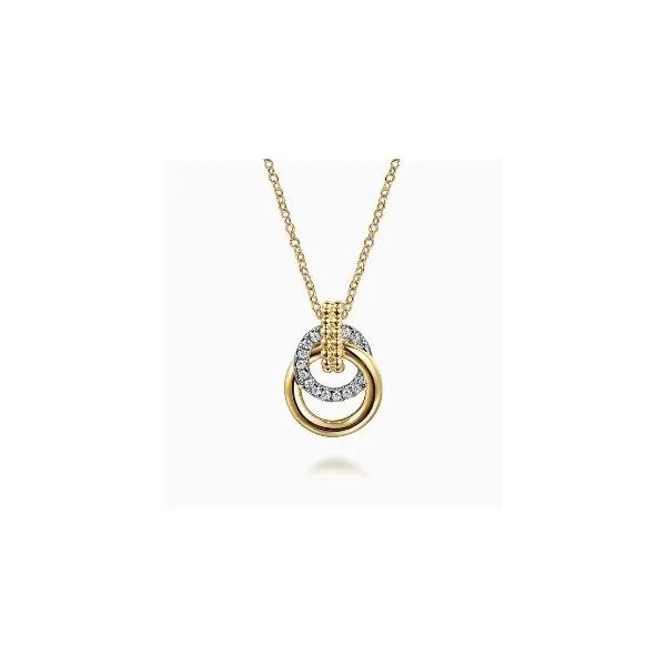 Gabriel & Co. Bujukan Yellow & White Gold Necklace SVS Fine Jewelry Oceanside, NY