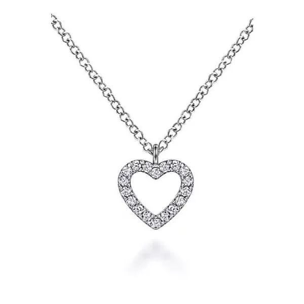 Gabriel & Co. Classic White Gold Diamond Necklace SVS Fine Jewelry Oceanside, NY