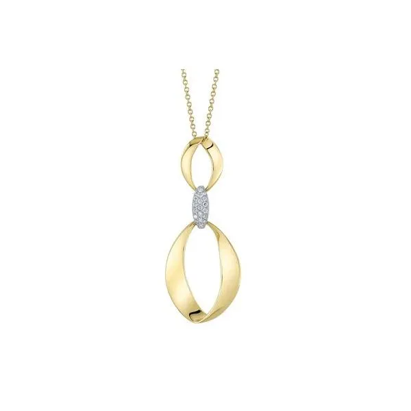 Shy Creation Yellow & White Gold Diamond Necklace SVS Fine Jewelry Oceanside, NY