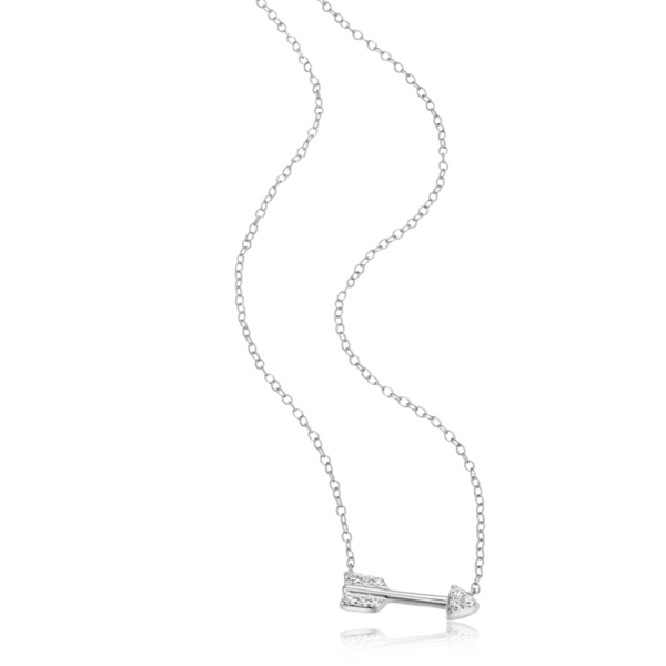 Lab Grown Diamond Arrow Necklace, .09ctw Image 3 SVS Fine Jewelry Oceanside, NY