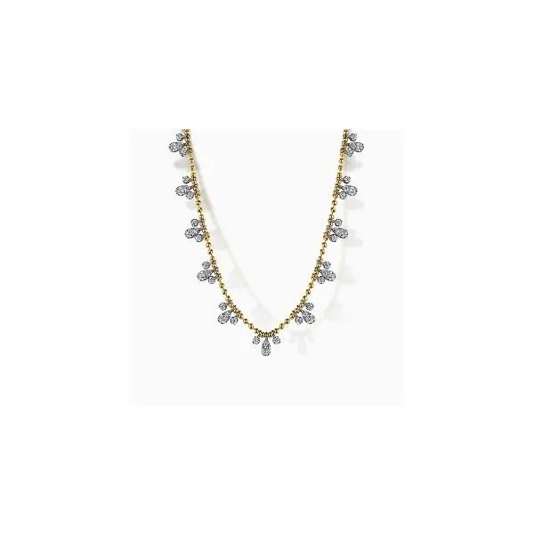 Gabriel & Co. Bujukan Yellow & White Gold Necklace SVS Fine Jewelry Oceanside, NY