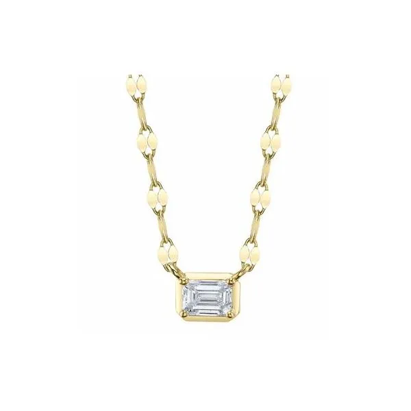 Shy Creation Yellow Gold Diamond Emerald Necklace