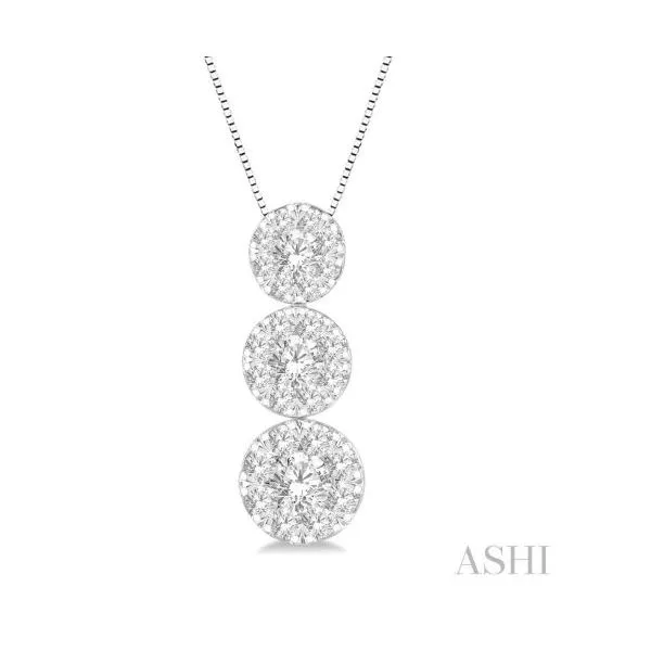 Past, Present, Future Diamond Necklace, .35ctw