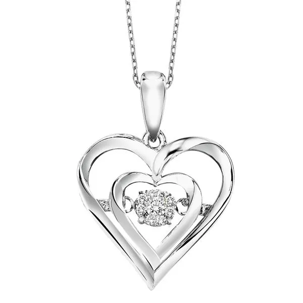 Rhythm Of Love Diamond Heart Pendant