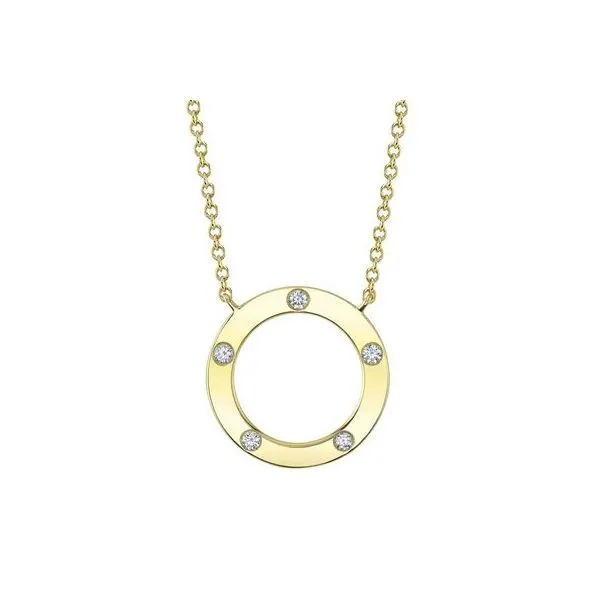 Shy Creation Yellow Gold And Diamond Necklace SVS Fine Jewelry Oceanside, NY