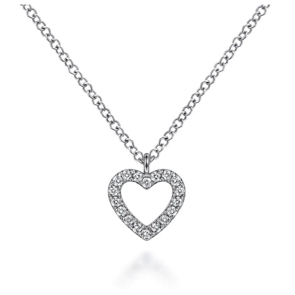 Gabriel & Co. Classic White Gold Diamond Necklace SVS Fine Jewelry Oceanside, NY