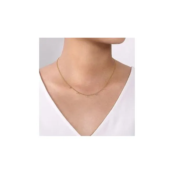 Gabriel & Co. Contemporary Gold Necklace Image 2 SVS Fine Jewelry Oceanside, NY
