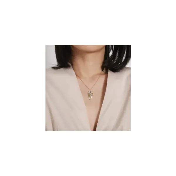 Gabriel & Co. Contemporary White & Yellow Gold Necklace Image 2 SVS Fine Jewelry Oceanside, NY