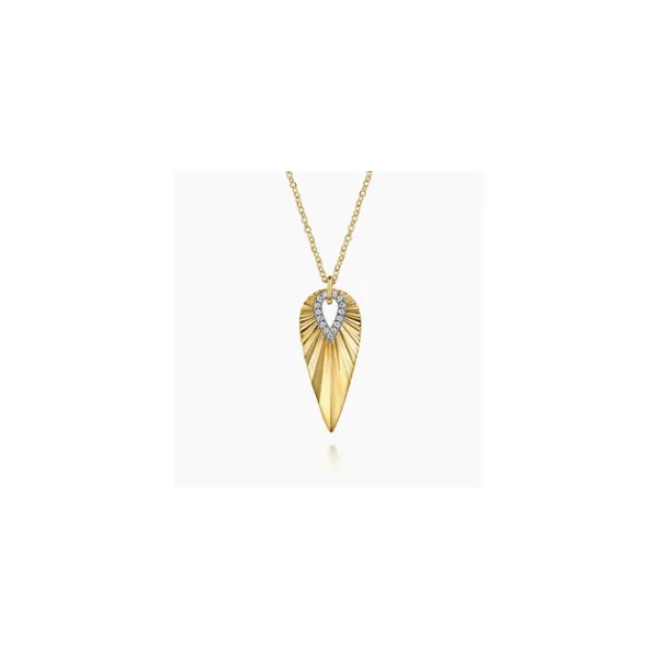 Gabriel & Co. Contemporary White & Yellow Gold Necklace SVS Fine Jewelry Oceanside, NY