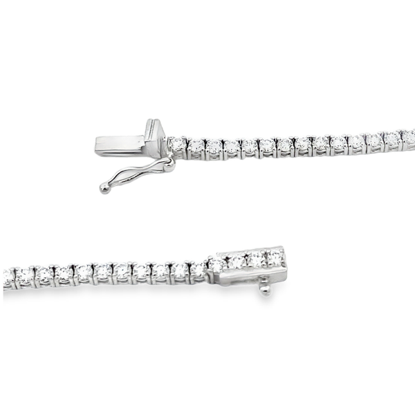 White Gold Diamond Tennis Necklace, 6.27Cttw, 18