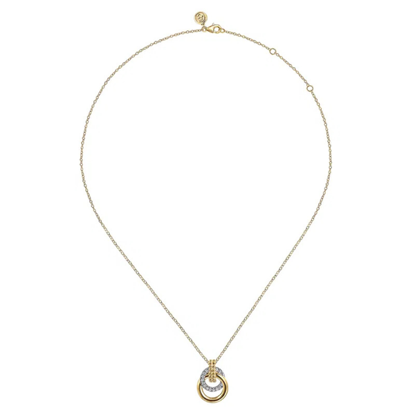 Gabriel & Co. Bujukan Yellow & White Gold Necklace Image 2 SVS Fine Jewelry Oceanside, NY