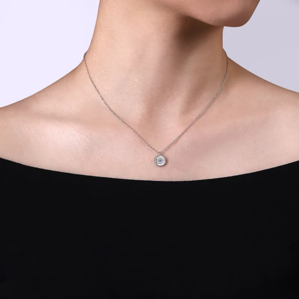 Gabriel & Co. Bujukan Sterling Silver Evil Eye Necklace Image 3 SVS Fine Jewelry Oceanside, NY