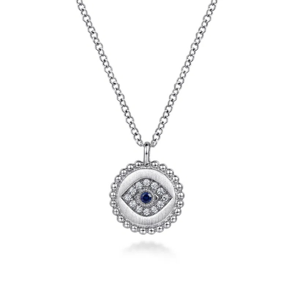 Gabriel & Co. Bujukan Sterling Silver Evil Eye Necklace SVS Fine Jewelry Oceanside, NY