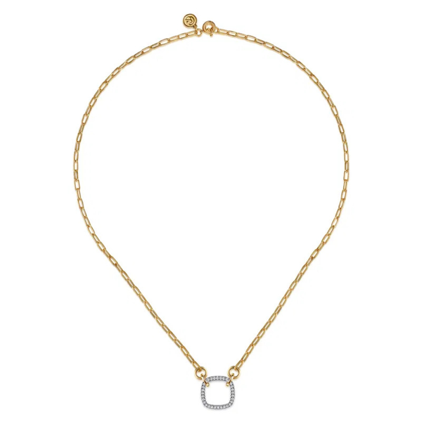 Gabriel & Co. Contemporary White & Yellow Gold Necklace Image 2 SVS Fine Jewelry Oceanside, NY