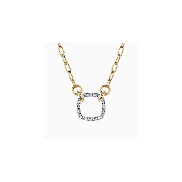 Gabriel & Co. Contemporary White & Yellow Gold Necklace SVS Fine Jewelry Oceanside, NY