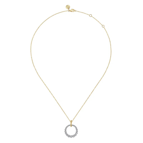 Gabriel & Co. Bujukan White & Yellow Gold Necklace Image 2 SVS Fine Jewelry Oceanside, NY