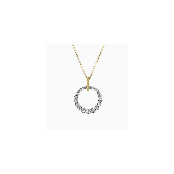 Gabriel & Co. Bujukan White & Yellow Gold Necklace SVS Fine Jewelry Oceanside, NY