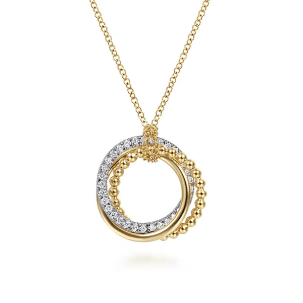 Gabriel & Co. Bujukan Yellow & White Gold Necklace SVS Fine Jewelry Oceanside, NY