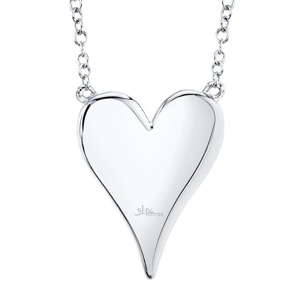 Shy Creation Amor Collection Diamond Heart Necklace Image 3 SVS Fine Jewelry Oceanside, NY