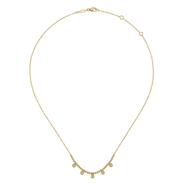 Gabriel & Co. Bujukan Yellow Gold Diamond Necklace Image 3 SVS Fine Jewelry Oceanside, NY
