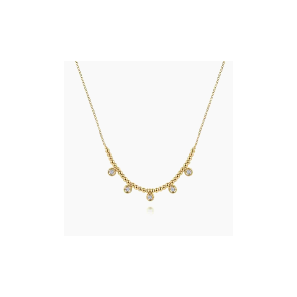 Gabriel & Co. Bujukan Yellow Gold Diamond Necklace SVS Fine Jewelry Oceanside, NY