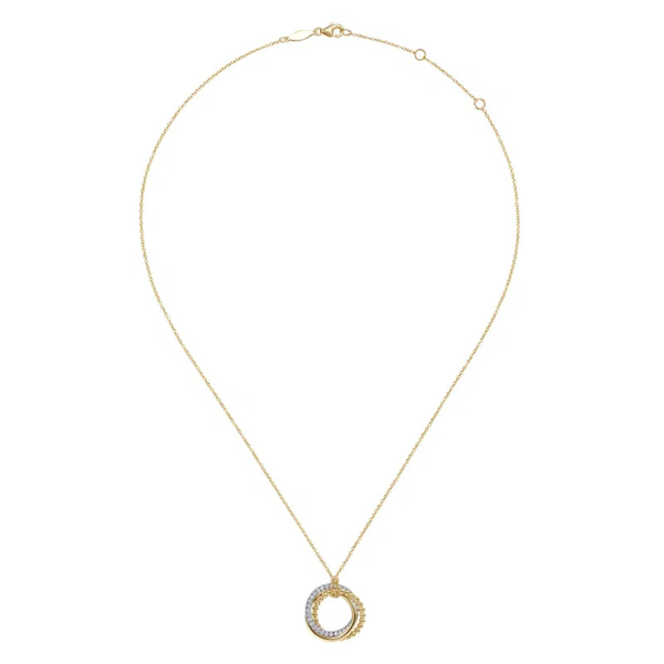 Gabriel & Co. Bujukan Yellow & White Gold Necklace Image 2 SVS Fine Jewelry Oceanside, NY