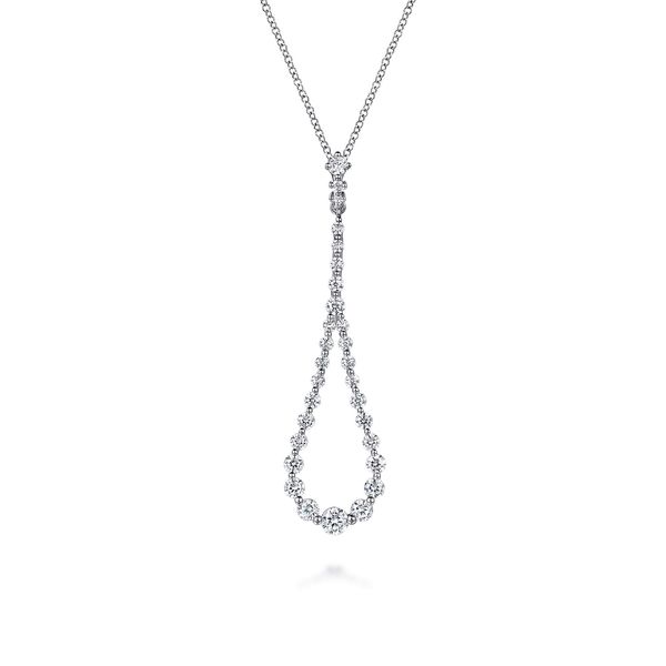 Gabriel & Co. Lusso White Gold Diamond Necklace SVS Fine Jewelry Oceanside, NY