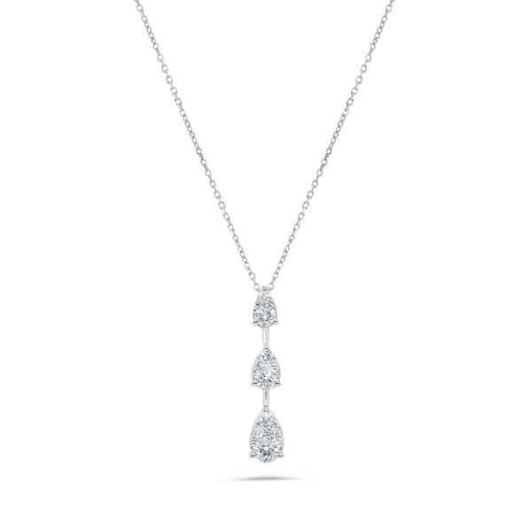 White Gold Diamond Vertical Bar Necklace, 0.50Cttw SVS Fine Jewelry Oceanside, NY