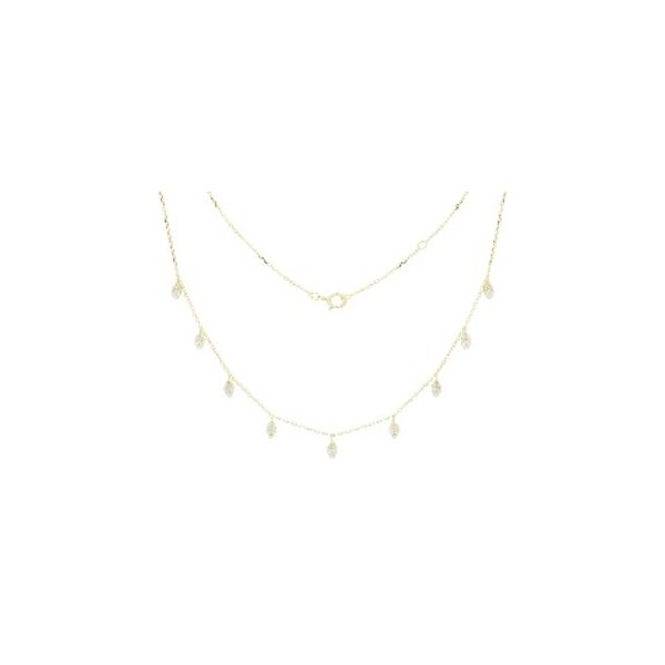 Yellow Gold Diamond Necklace, 0.33Cttw, 17