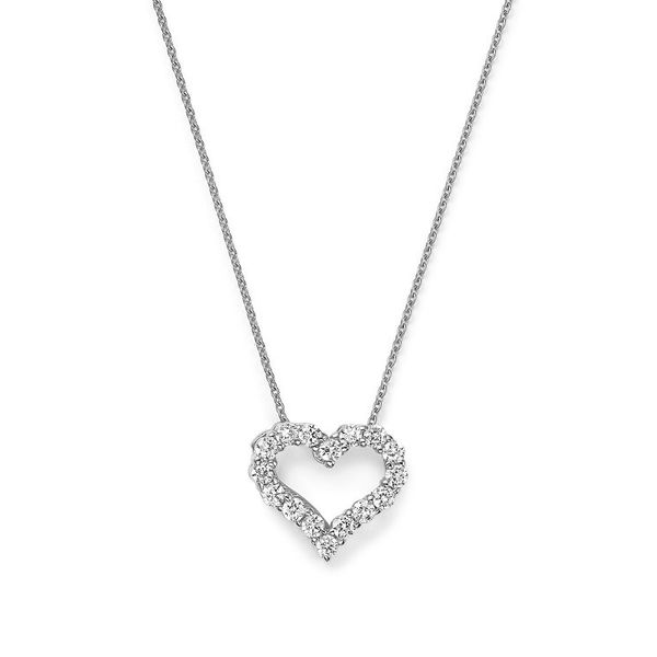 White Gold Diamond Heart Necklace SVS Fine Jewelry Oceanside, NY