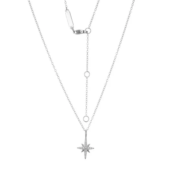 Lab Grown Northstar Necklace, .10ctw Image 2 SVS Fine Jewelry Oceanside, NY