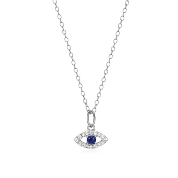 Lab Grown Diamond Evil Eye Necklace, .10ctw SVS Fine Jewelry Oceanside, NY